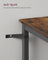 Bar Table - Steel Frame - Rustic Brown and Black - Square