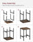 Bar Table - Steel Frame - Rustic Brown and Black - Square