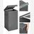 Laundry Basket - Linen-Look Fabric - Dark Grey - 85L Capacity with Magnetic Lid and Removable Liner Bag