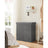 Laundry Basket - Linen-Look Fabric - Dark Grey - 2-Compartment with Magnetic Lid and Collapsible Design