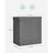 Laundry Basket - Linen-Look Fabric - Dark Grey - 2-Compartment with Magnetic Lid and Collapsible Design