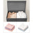 Laundry Basket - Linen-Look Fabric - Dark Grey - 2-Compartment with Magnetic Lid and Collapsible Design