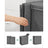Laundry Basket - Linen-Look Fabric - Dark Grey - 2-Compartment with Magnetic Lid and Collapsible Design