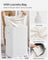 Laundry Basket - Bamboo - Cloud White - Foldable with 3 Handles