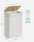 Laundry Basket - Bamboo - Cloud White - Foldable with 3 Handles