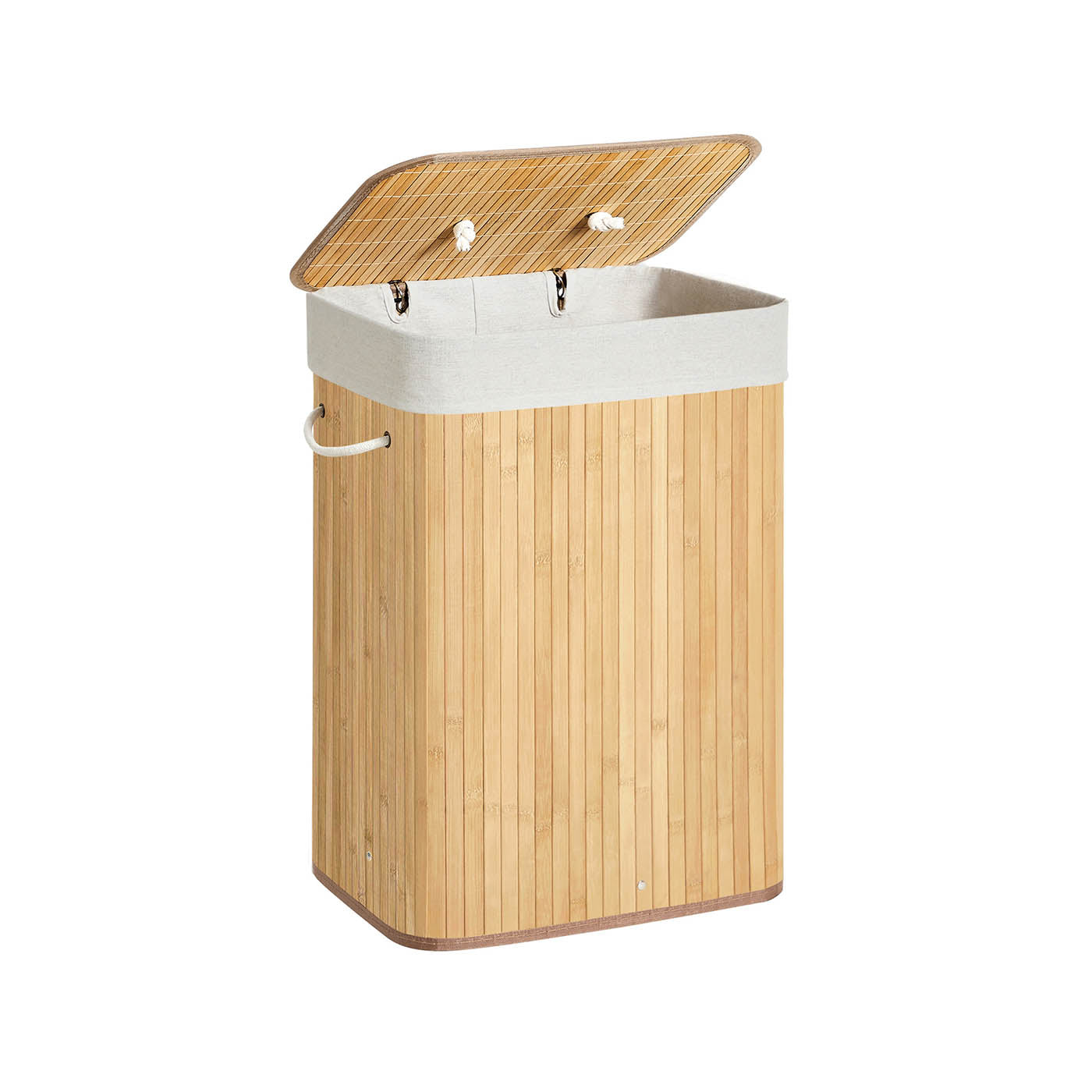 Bamboo Laundry Hamper - Natural - XL Foldable with Removable Washable Lining