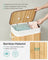 Bamboo Laundry Hamper - Natural - XL Foldable with Removable Washable Lining