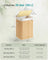 Laundry Basket - Bamboo - Natural - 95 L Capacity with Foldable Design and Removable Machine Washable Liner
