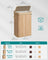 Laundry Hamper - Bamboo - Natural Beige - Removable and Washable with Lid and Handles