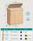 Laundry Hamper - Bamboo - Natural Beige - Removable and Machine Washable with Lid and Handles