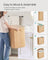Laundry Hamper - Bamboo - Natural Beige - Removable and Machine Washable with Lid and Handles