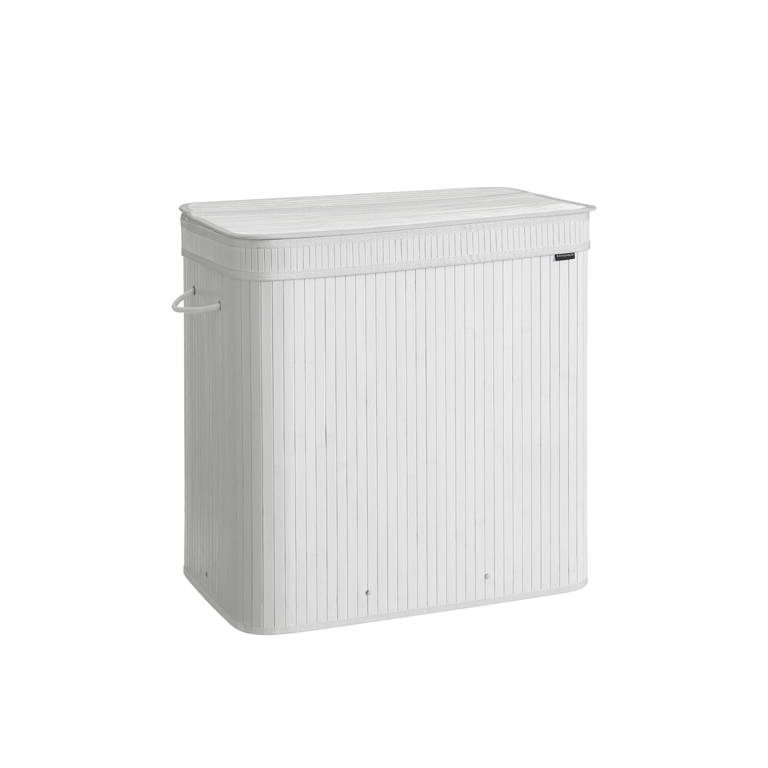 Laundry Hamper - Bamboo - Cloud White - Removable and Machine Washable with Handles