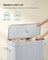 Laundry Hamper - Bamboo - Grey - 100L with Lid and Handles