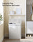 Laundry Hamper - Bamboo - White - 100L with Lid and Handles