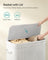 Laundry Hamper - Bamboo - White - 100L with Lid and Handles