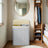 Laundry Basket - Bamboo - Grey - 2 Sorting Compartments with Removable Liners