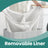 Laundry Basket - Bamboo - Grey - 2 Sorting Compartments with Removable Liners