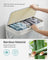 Divided Laundry Basket - Bamboo - Grey - 100L Capacity with Removable Liners and Lid
