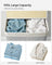 Divided Laundry Basket - Bamboo - Grey - 100L Capacity with Removable Liners and Lid