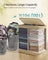 Laundry Basket - Bamboo - Natural - 130 L Capacity with Removable Liner and Lid