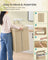 Laundry Basket - Bamboo - Natural - 130 L Capacity with Removable Liner and Lid