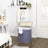 Laundry Hamper - Fabric - Distressed Grey - With Lid