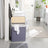 Laundry Hamper - Fabric - Distressed Grey - With Lid
