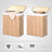 Laundry Hamper - Bamboo - Distressed Grey - Removable Lid and Liner Bag