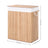 Laundry Hamper - Bamboo - Distressed Grey - Removable Lid and Liner Bag