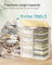 Laundry Basket - Bamboo - Natural - Foldable with Removable and Machine Washable Liner