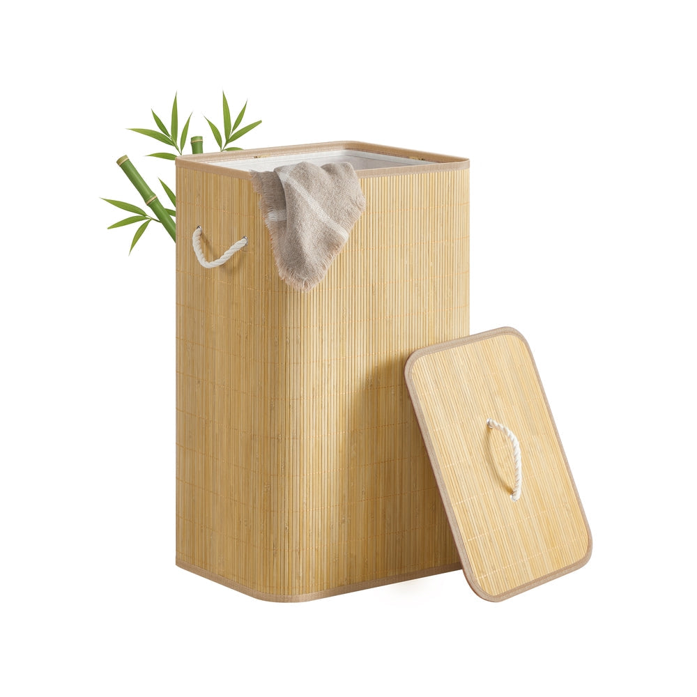 90L Bamboo Laundry Hamper - Bamboo - Collapsible