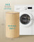 Laundry Basket with Lid - 90L - Bamboo - Collapsible
