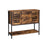 Storage Cabinet - Engineered Wood - Rustic Brown and Black - 2 Drawers