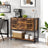Storage Cabinet - Engineered Wood - Rustic Brown and Black - 2 Drawers