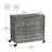Handwoven Laundry Basket - Rattan - Grey - Features 3 Separate Compartments with Lid and Removable Liner Bags