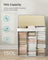 Laundry Hamper - Fabric - Natural - 3 Sections with Clip-on Lid and Handles