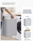 Laundry Hamper - Fabric - Natural - 3 Sections with Clip-on Lid and Handles