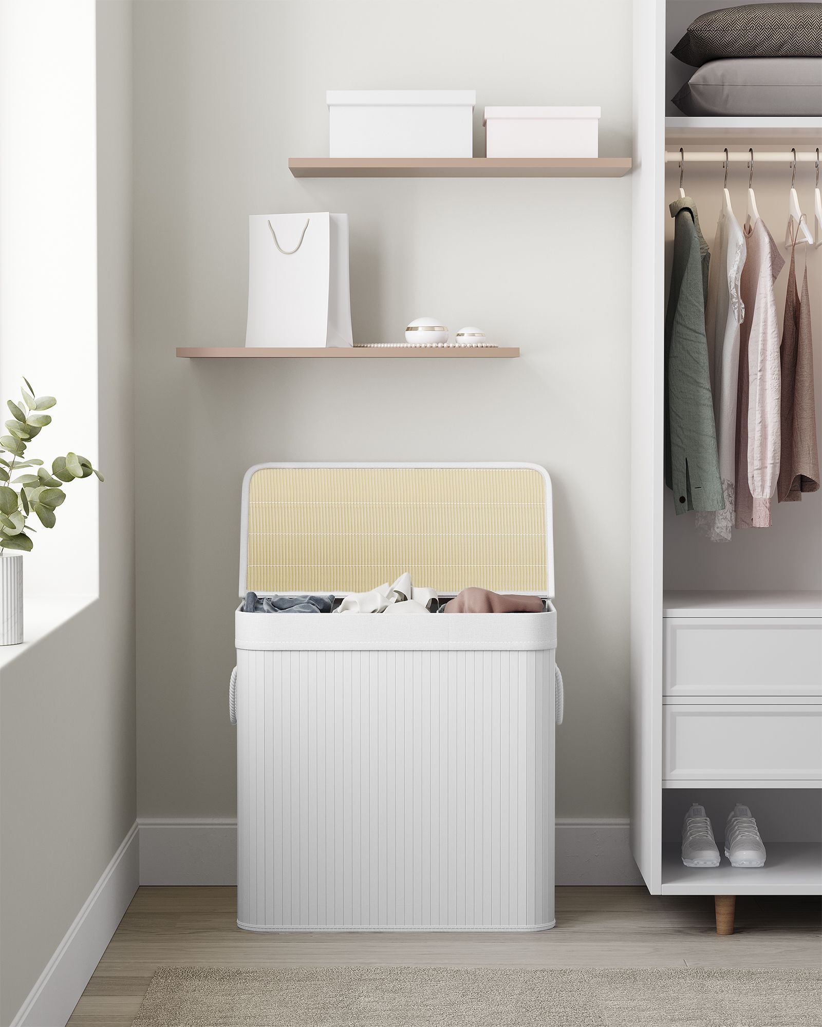 Laundry Hamper Basket - Fabric - Cloud White - 150L
