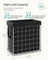 Laundry Basket - Metal Wire Frame - Silver and Classic Black - Collapsible with Removable and Washable Liner