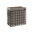 Laundry Basket - Metal Wire Frame - Black and Camel Brown - Collapsible