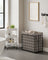 Laundry Basket - Metal Wire Frame - Black and Camel Brown - Collapsible