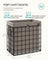 Laundry Basket - Metal Wire Frame - Black and Camel Brown - Collapsible
