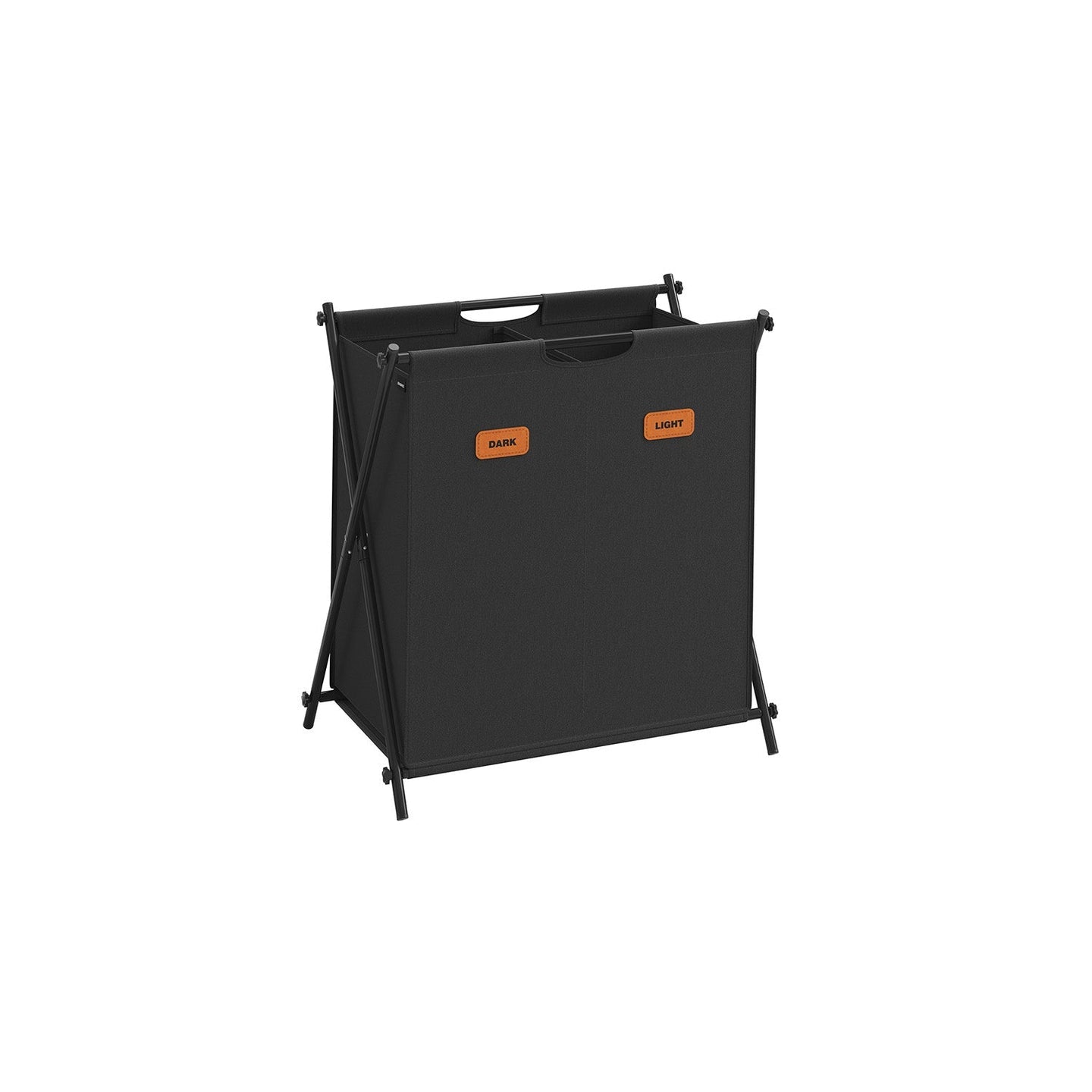 Laundry Hamper - Fabric - Ink Black - 40.9 Gal. Collapsible 4-Section Clothes Organizer with Labels