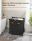 Laundry Hamper - Fabric - Ink Black - 40.9 Gal. Collapsible 4-Section Clothes Organizer with Labels