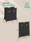 Laundry Hamper - Fabric - Ink Black - 115 L Capacity with 2 Sections and Collapsible X-Frame