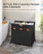 Laundry Hamper - Fabric - Ink Black - 3 Sections with Collapsible X-Frame