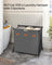 Laundry Hamper - Fabric - Slate Grey - 3-Section X-Frame Design