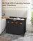 Laundry Hamper - Fabric - Ink Black - 4-Section Design with X-Frame