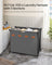 Laundry Hamper - Fabric - Slate Grey - 4 Sections with Collapsible X-Frame