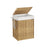 Laundry Basket - Synthetic Rattan - Natural - 110L with Lid and Handles